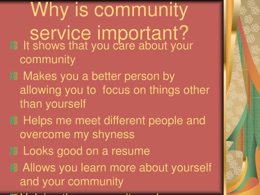 essay on the importance of community service