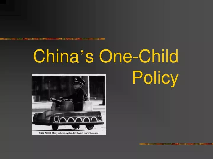 china s one child policy n.