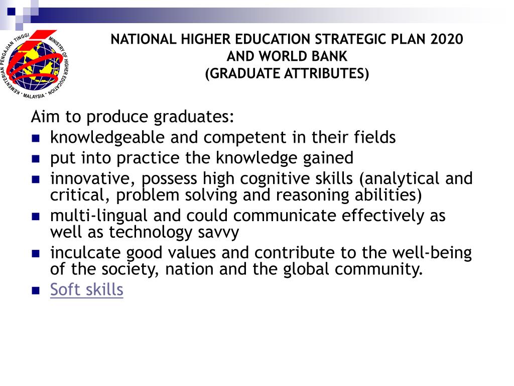 department of higher education strategic plan