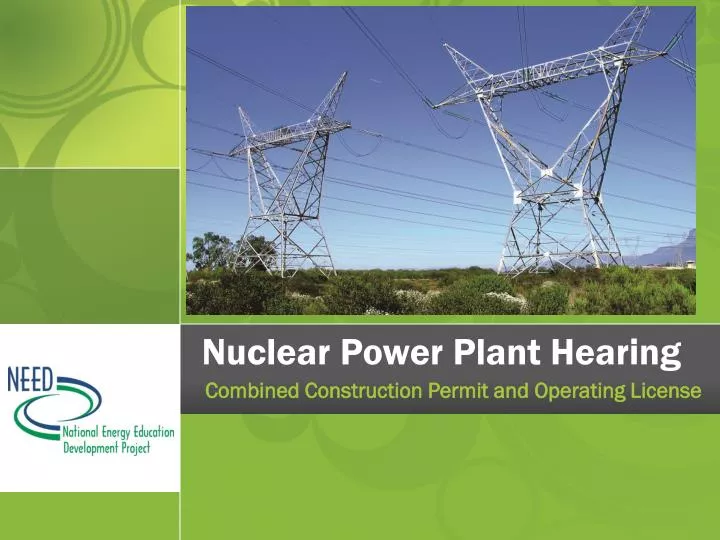 nuclear power plant hearing n.