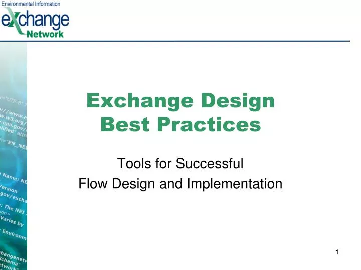 exchange design best practices n.
