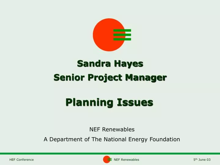 sandra hayes senior project manager n.