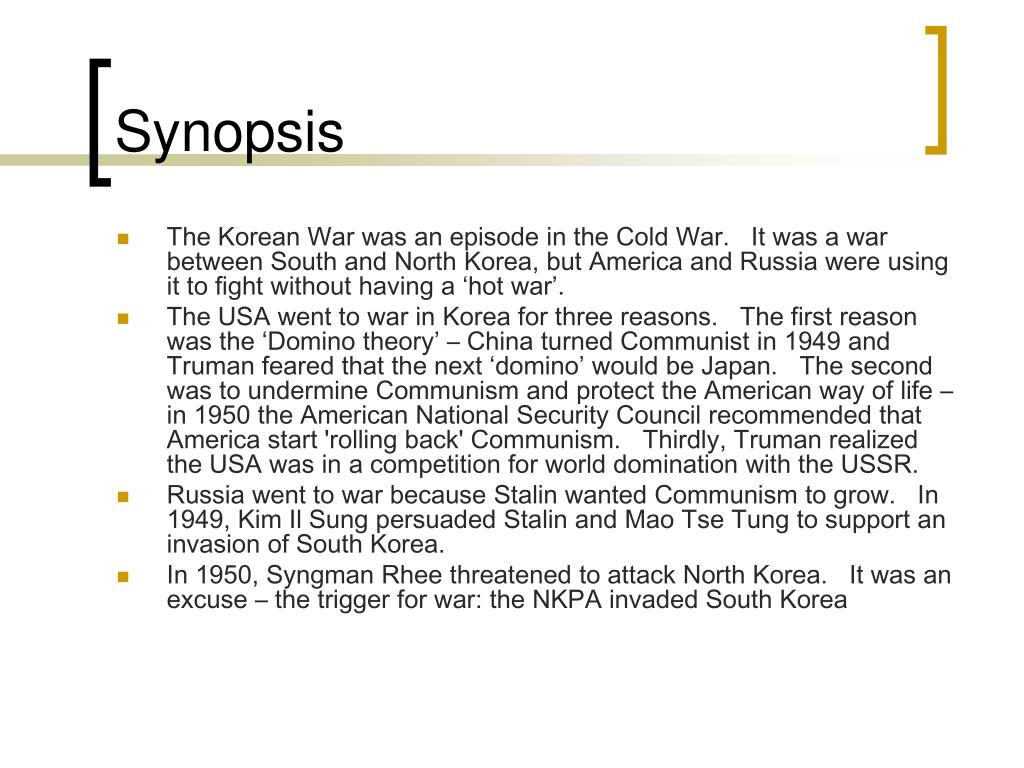thesis statement on the korean war