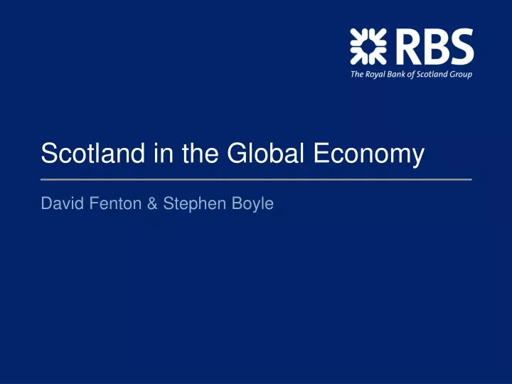 scotland in the global economy n.