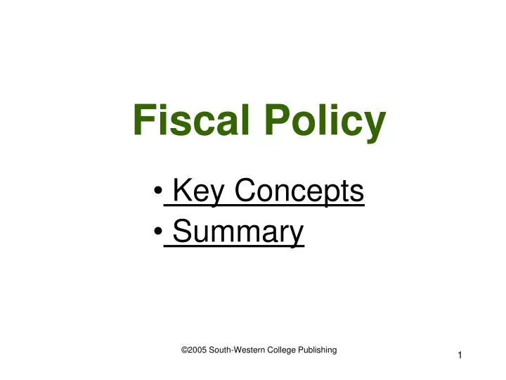fiscal policy n.