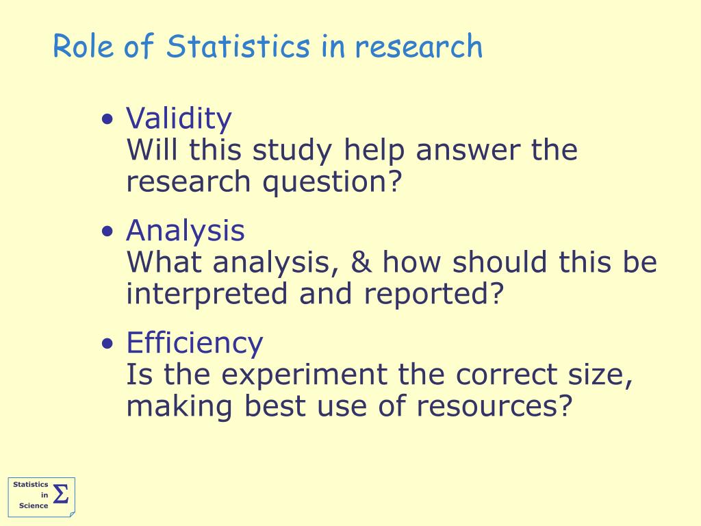 purpose of statistics in thesis