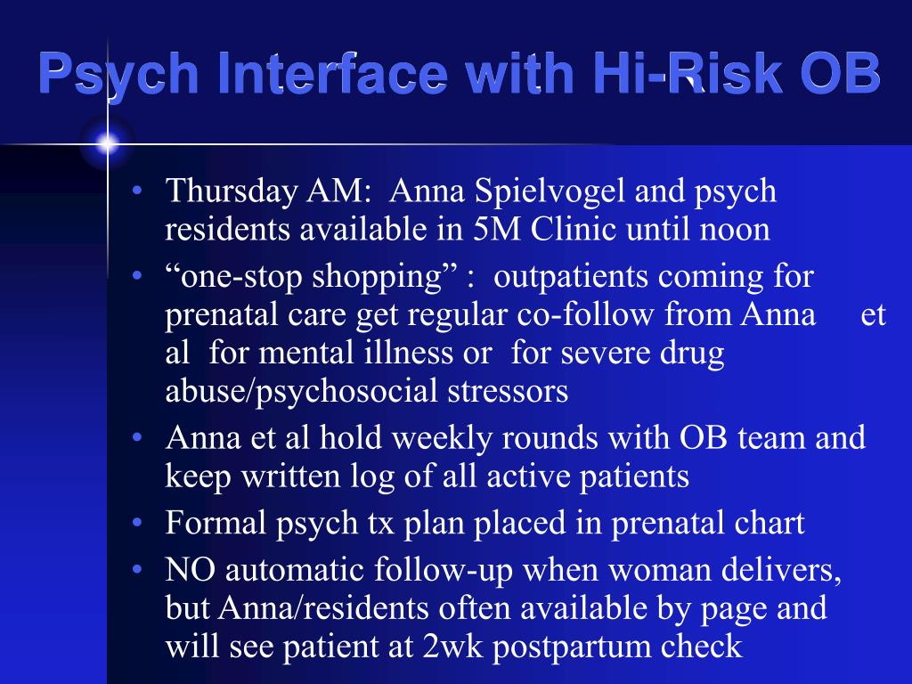 PPT - Psychiatric Consultation to the SFGH Ob/Gyn Service PowerPoint ...