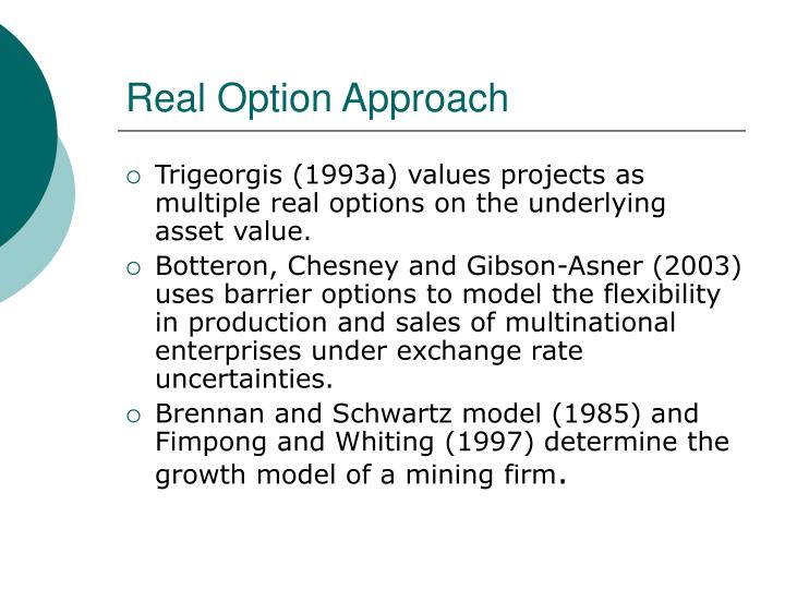 Real options stock valuation
