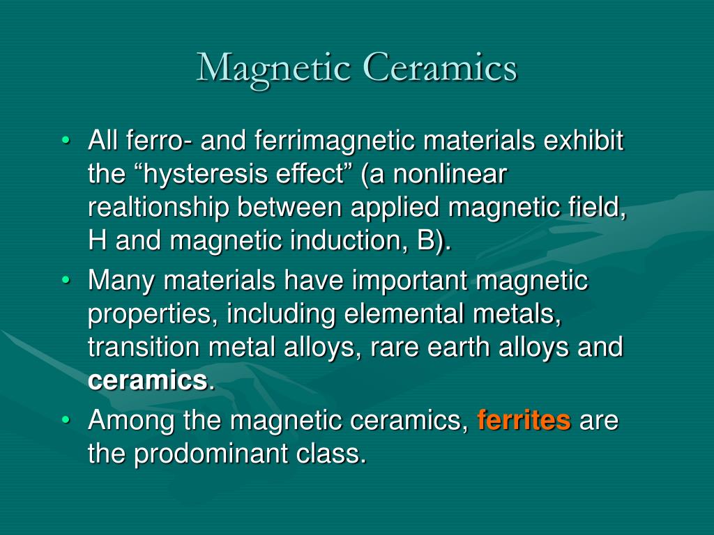 PPT Magnetic Ceramics PowerPoint Presentation free download