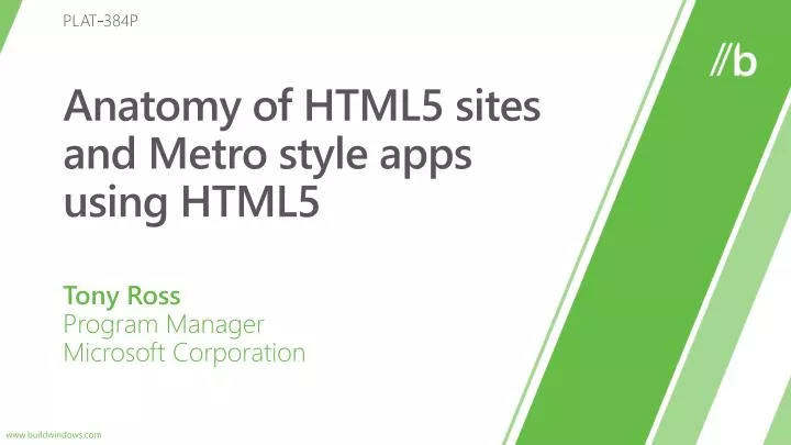 anatomy of html5 sites and metro style apps using html5 n.