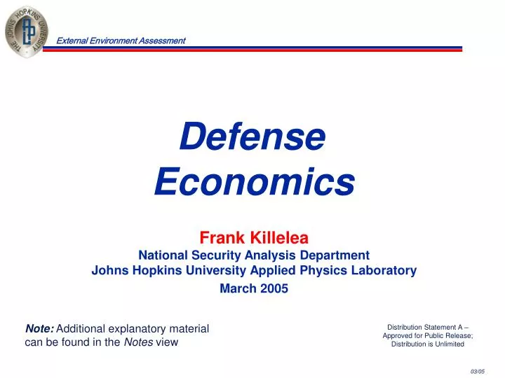 defense economics n.