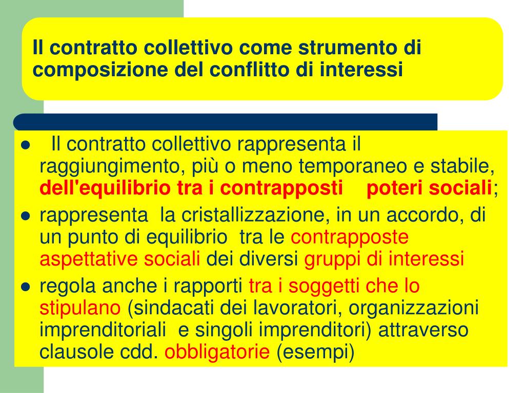 Differenza Tra Contrattazione Collettiva E Integrativa PPT - Contrattazione e contratto collettivo: tipologie, funzioni e
