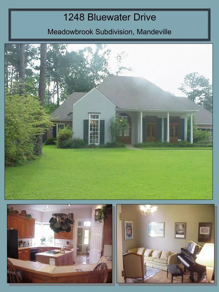 PPT 1248 Bluewater Drive Meadowbrook Subdivision, Mandeville