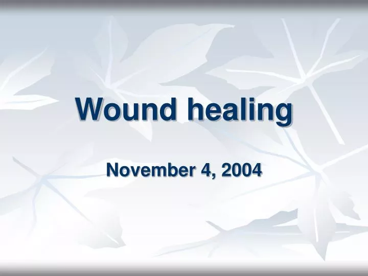 wound healing n.