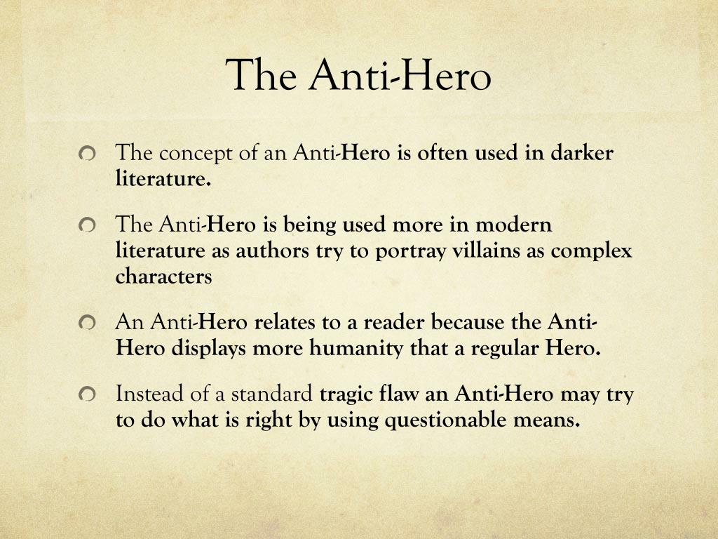 anti hero thesis