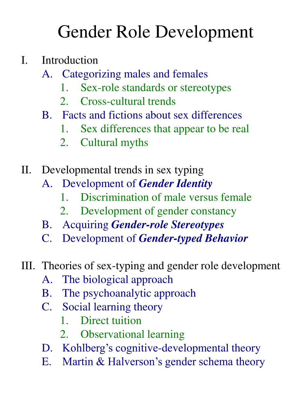 Kohlberg's cognitive developmental theory of gender cheap