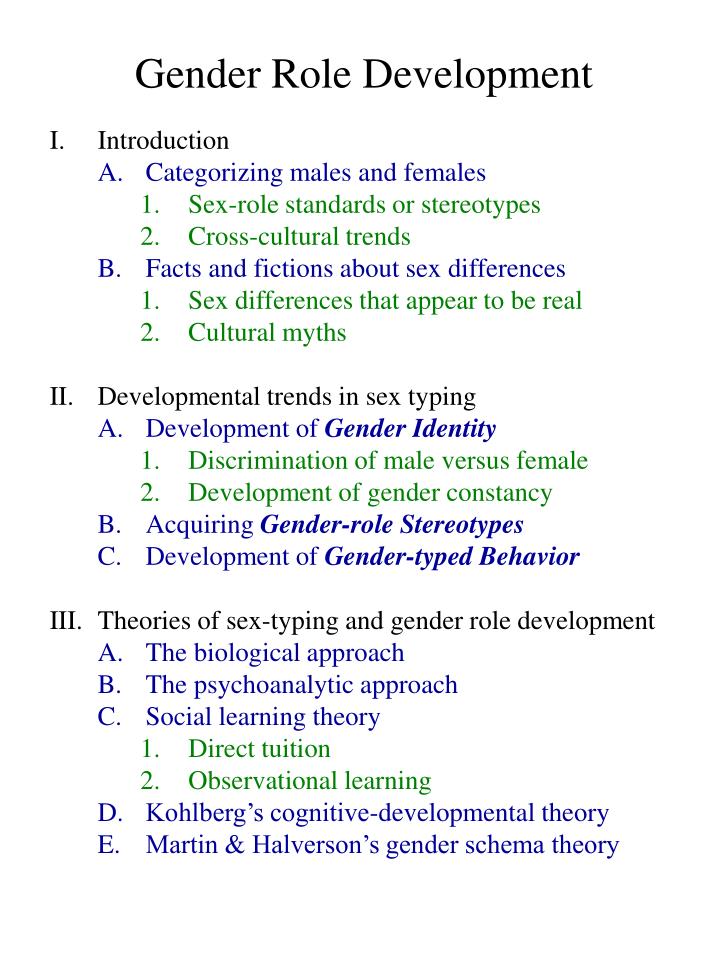 research topic for gender roles