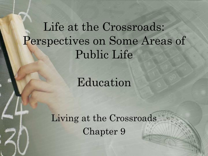 life at the crossroads perspectives on some areas of public life education n.