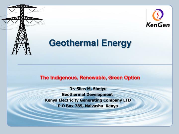 geothermal energy n.