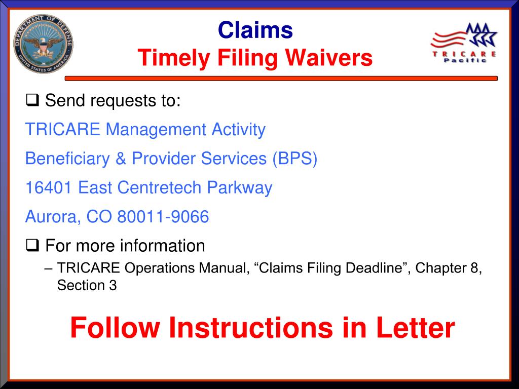 Ppt Taop Tricare Advanced Course 2010 Claims Powerpoint Presentation