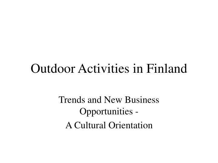outdoor activities in finland n.