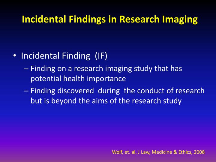 incidental findings in genetic research