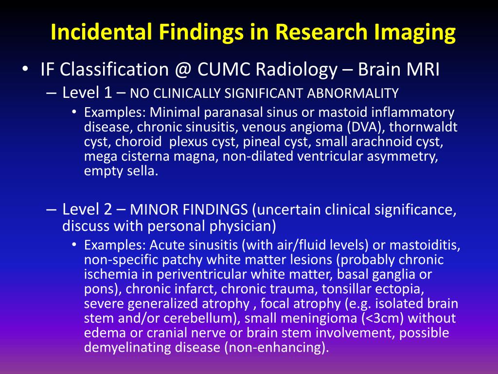 incidental findings research definition