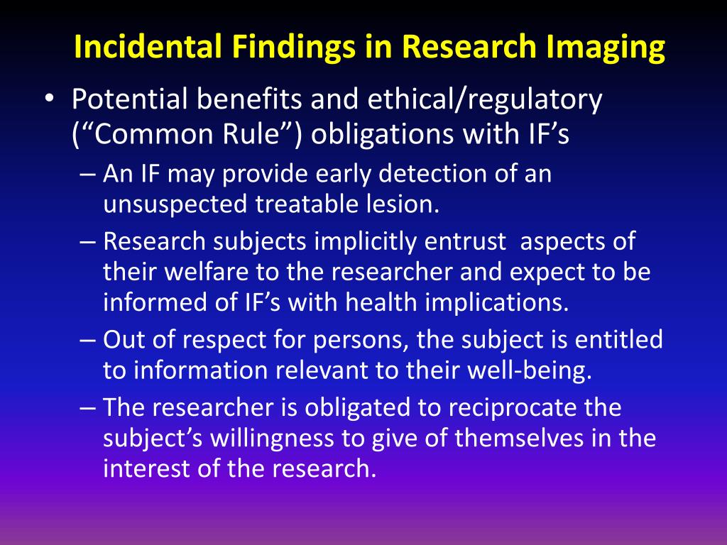 incidental findings research definition