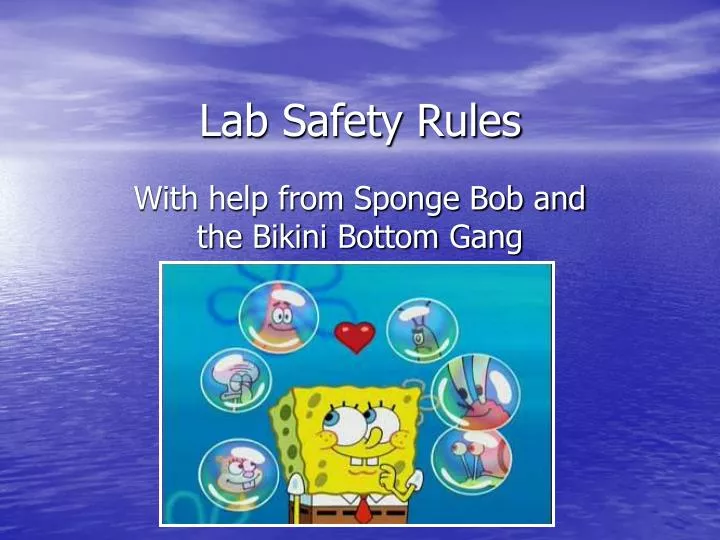 lab safety rules n.