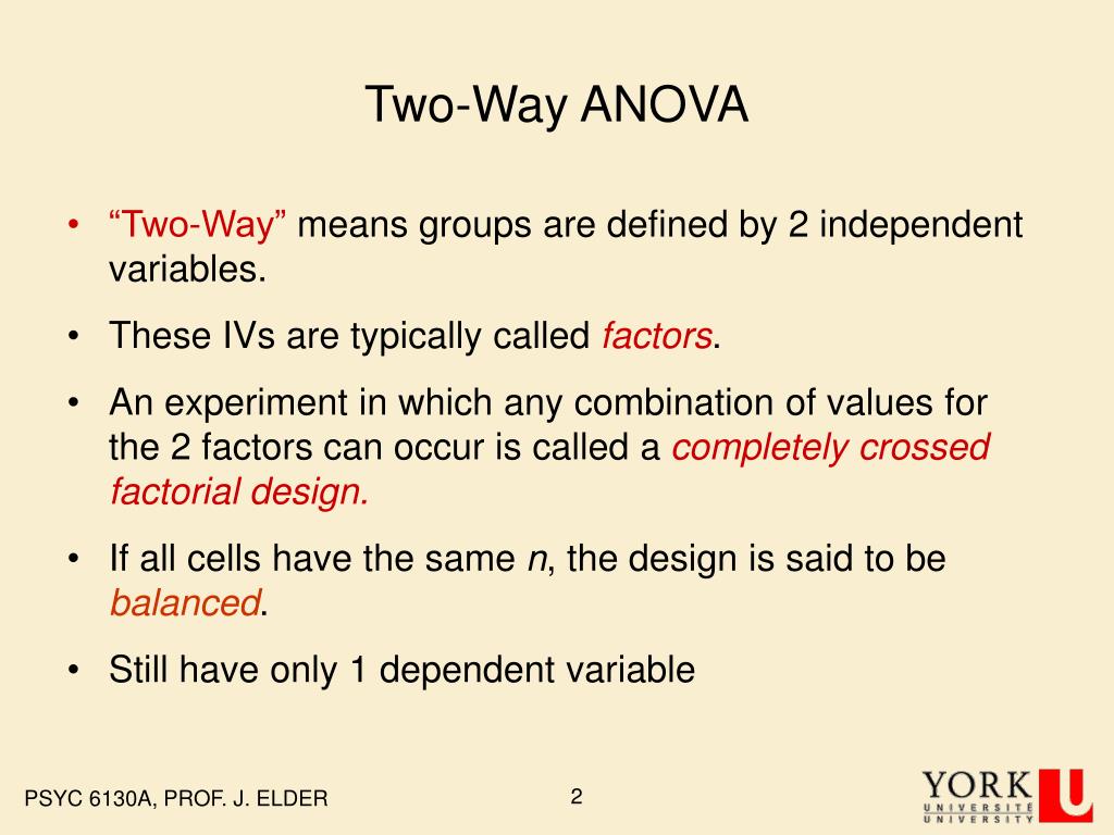 PPT Two Way Independent ANOVA PowerPoint Presentation Free Download ID