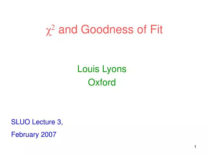 2 and goodness of fit n.