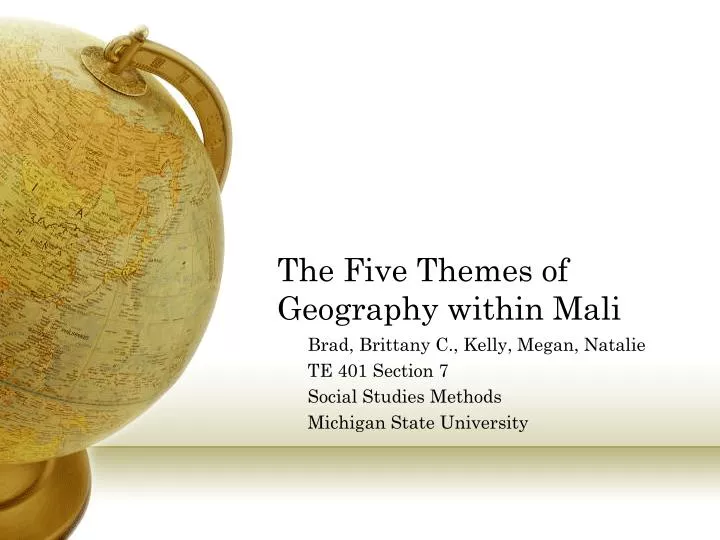 the five themes of geography within mali n.