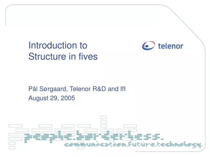 introduction to structure in fives n.