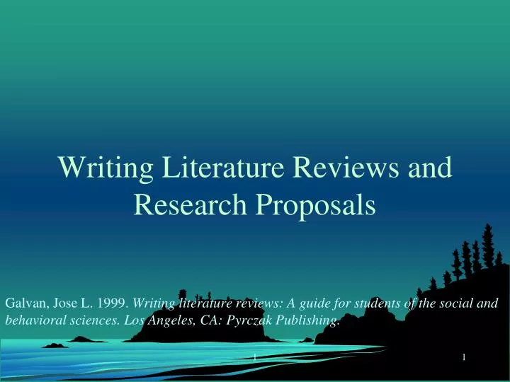 writing literature reviews and research proposals n.