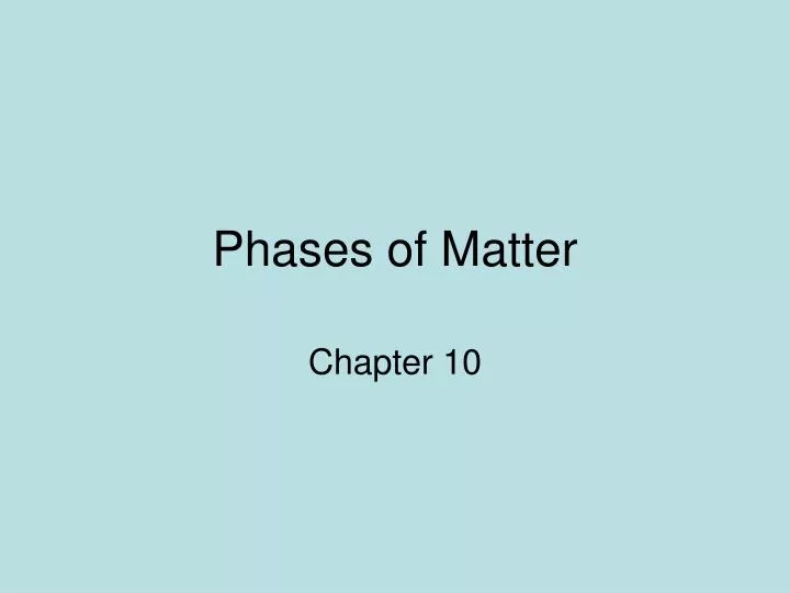 phases of matter n.