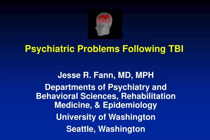 psychiatric problems following tbi n.