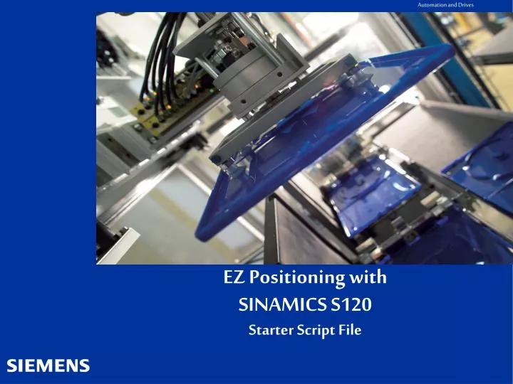 ez positioning with sinamics s120 starter script file n.