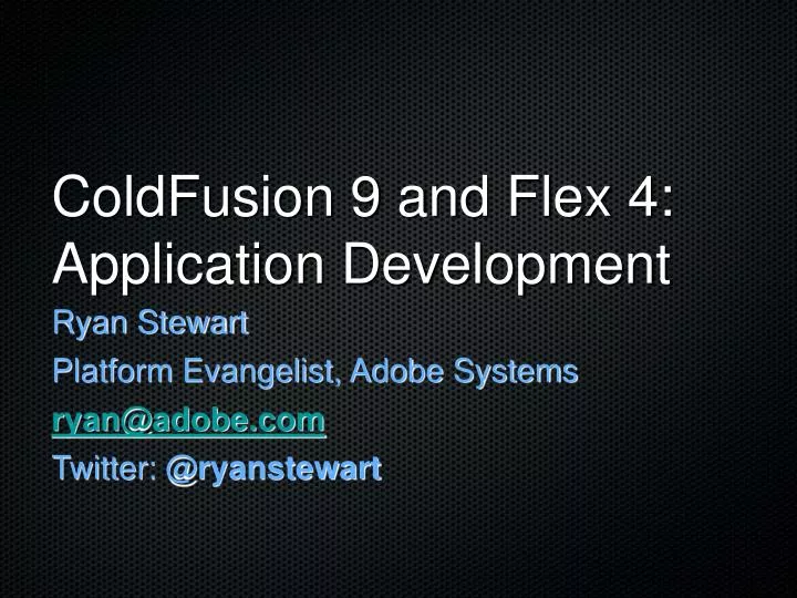 coldfusion flex application wizard coldfusion flex application wizard