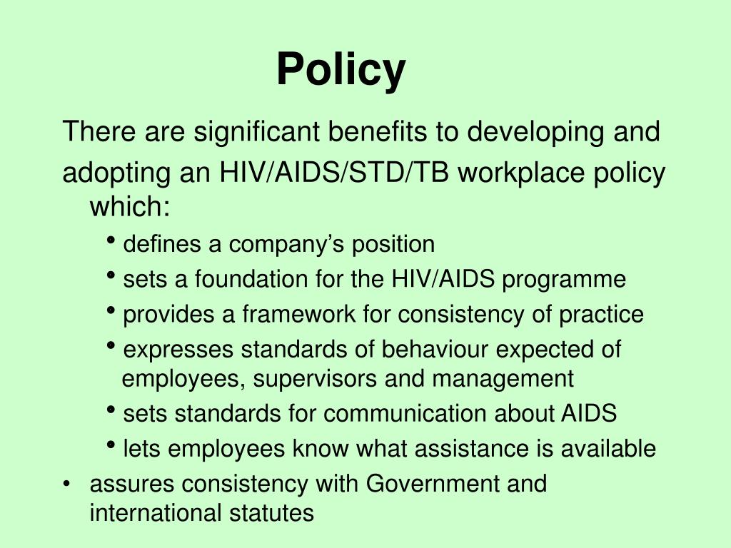 PPT HIV AIDS ISSUES FOR THE WORKPLACE PowerPoint Presentation Free