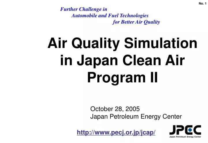 air quality simulation in japan clean air program ii n.