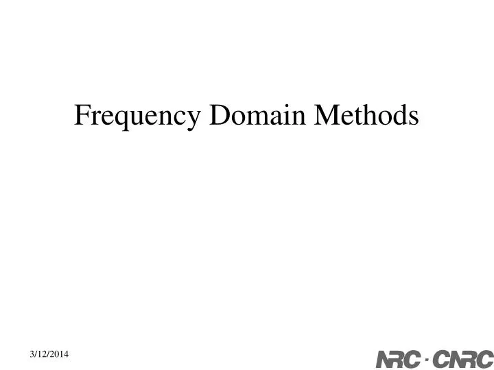 frequency domain methods n.