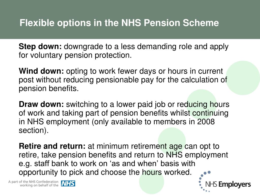 Ppt Powerpoint Presentation Summarising Nhs Pension Scheme Retirement Flexibilities Powerpoint Presentation Id