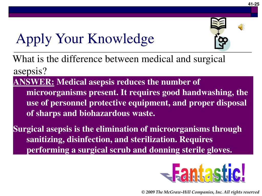 whats the difference between medical and surgical asepsis