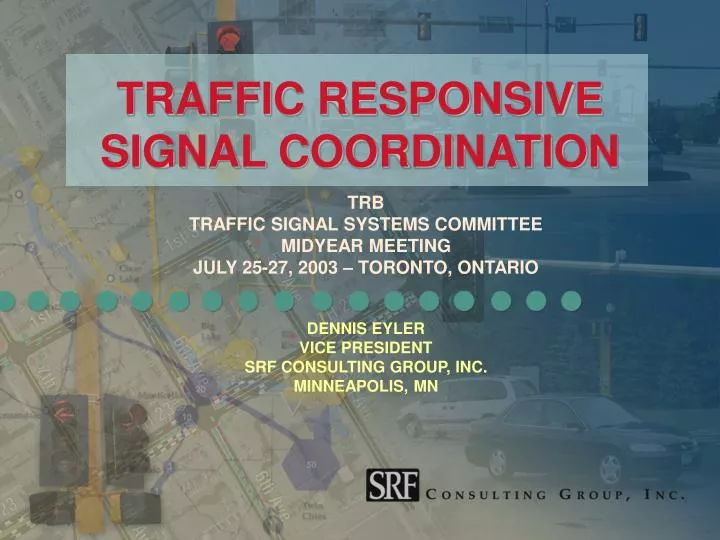 traffic responsive signal coordination n.
