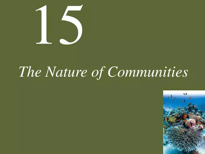 the nature of communities n.