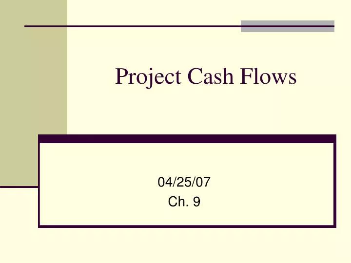 project cash flows n.