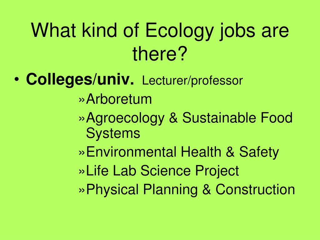 Ecology behavior and evolution major jobs