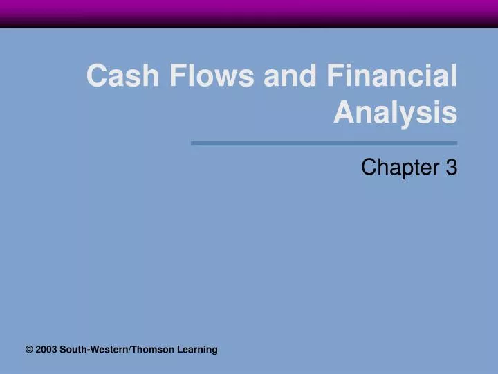 cash flows and financial analysis n.