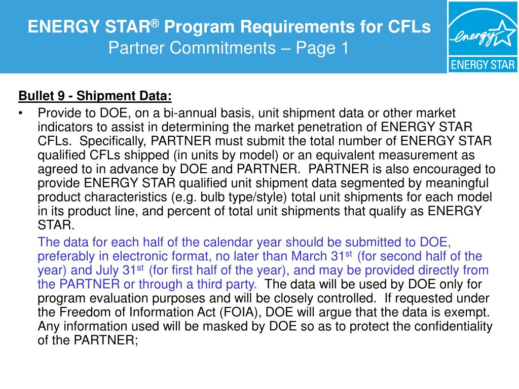 PPT ENERGY STAR Criteria for CFLs Partner & Stakeholder Meeting