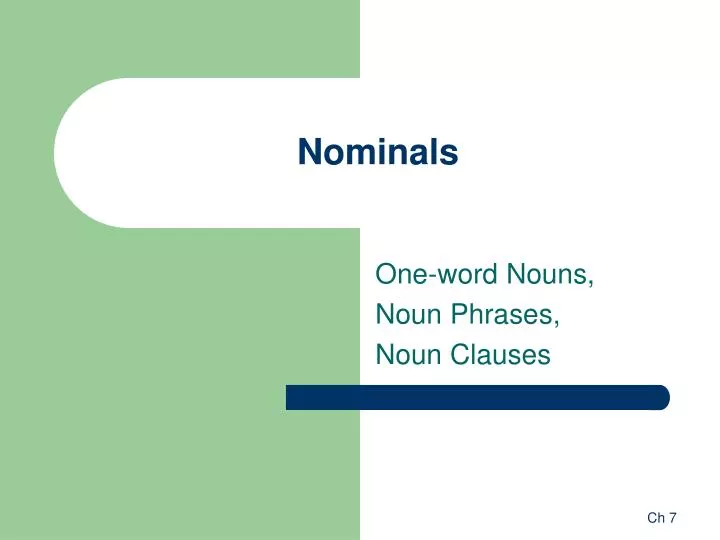 nominals n.